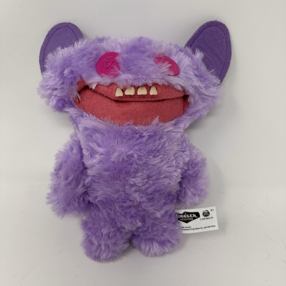 Fuggler Stuffed Creature Budgie Grin Grin Purple Funny Ugly Monster 10" Inches